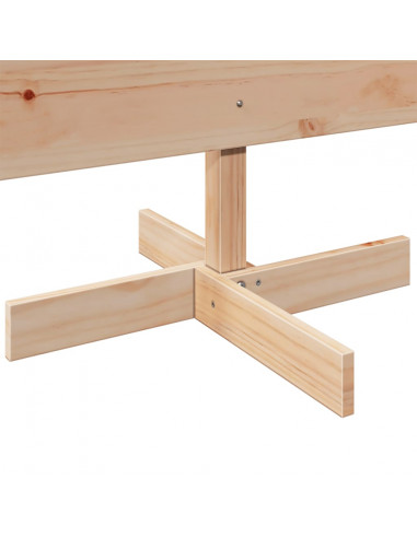 Albero di Natale Decorativo in Legno 180 cm Legno Massello Pino