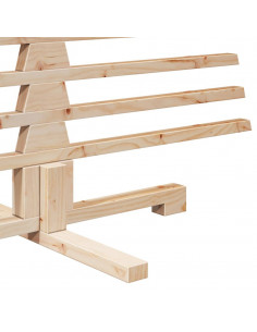 Albero di Natale Decorativo in Legno 210 cm Legno Massello Pino