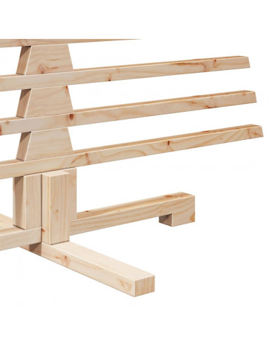 Albero di Natale Decorativo in Legno 210 cm Legno Massello Pino