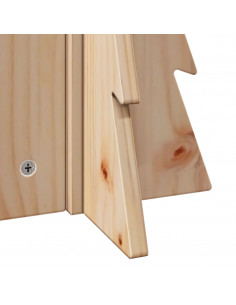 Albero di Natale Decorativo in Legno 49 cm Legno Massello Pino