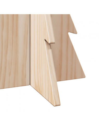 Albero di Natale Decorativo in Legno 59,5cm Legno Massello Pino