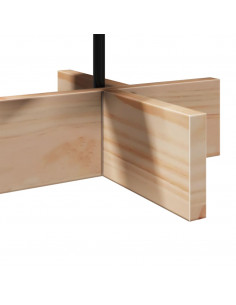 Albero di Natale Decorativo in Legno 60 cm Legno Massello Pino