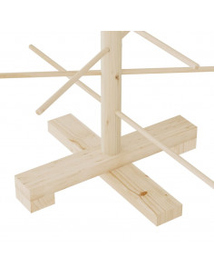 Albero di Natale Decorativo in Legno 75 cm Legno Massello Pino