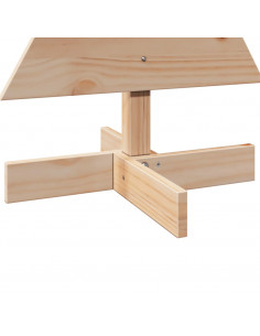 Albero di Natale Decorativo in Legno 80 cm Legno Massello Pino