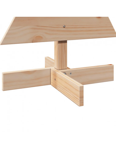 Albero di Natale Decorativo in Legno 80 cm Legno Massello Pino