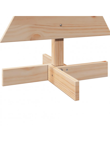 Albero di Natale Decorativo in Legno 80 cm Legno Massello Pino