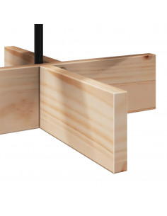 Albero di Natale Decorativo in Legno 80 cm Legno Massello Pino