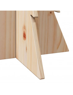 Albero di Natale Decorativo in Legno 80 cm Legno Massello Pino