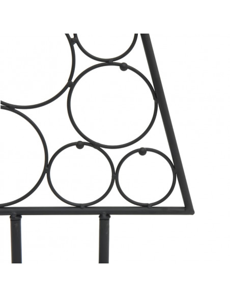 Albero di Natale Decorativo in Metallo Nero 125 cm