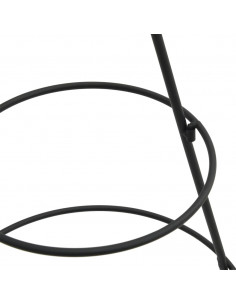 Albero di Natale Decorativo in Metallo Nero 125 cm