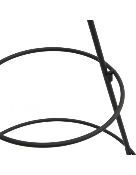 Albero di Natale Decorativo in Metallo Nero 125 cm