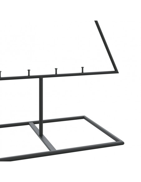 Albero di Natale Decorativo in Metallo Nero 150 cm