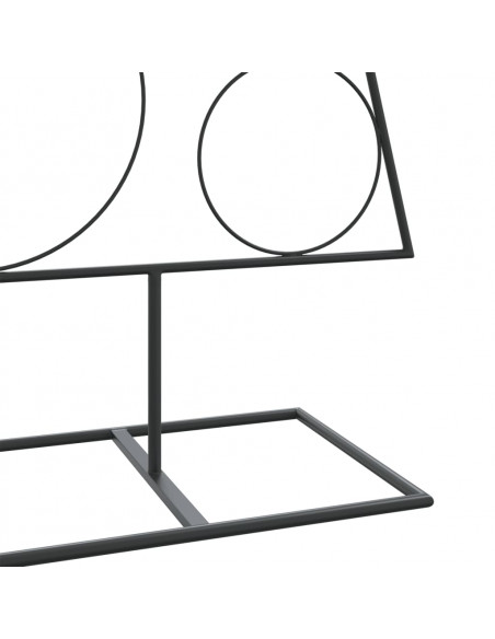 Albero di Natale Decorativo in Metallo Nero 150 cm