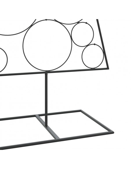 Albero di Natale Decorativo in Metallo Nero 180 cm