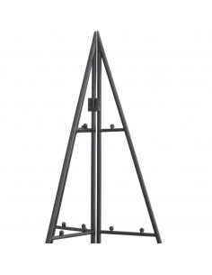 Albero di Natale Decorativo in Metallo Nero 180 cm