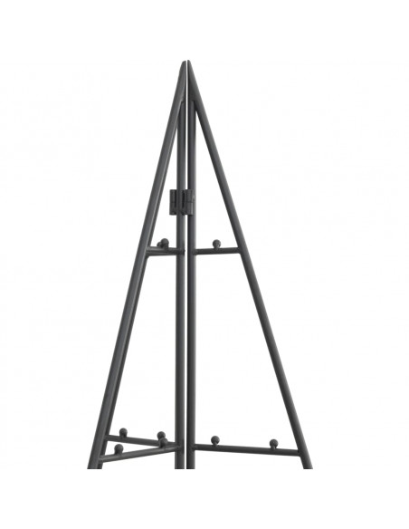 Albero di Natale Decorativo in Metallo Nero 180 cm