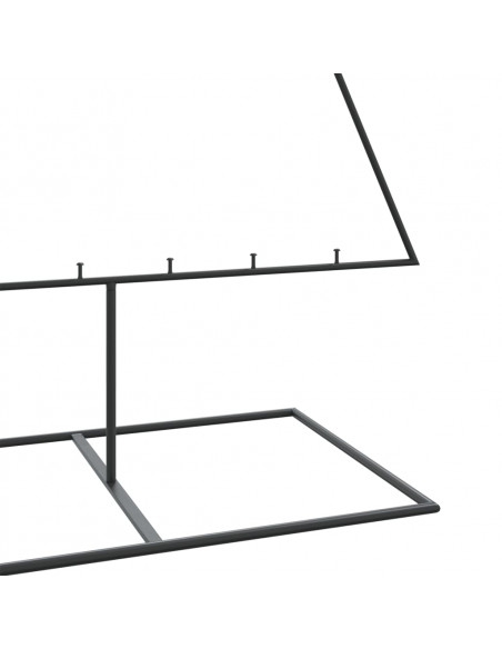 Albero di Natale Decorativo in Metallo Nero 210 cm