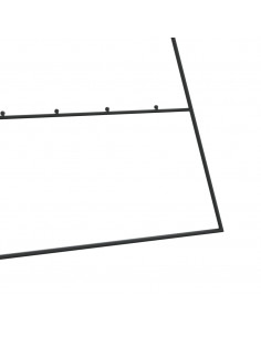 Albero di Natale Decorativo in Metallo Nero 210 cm