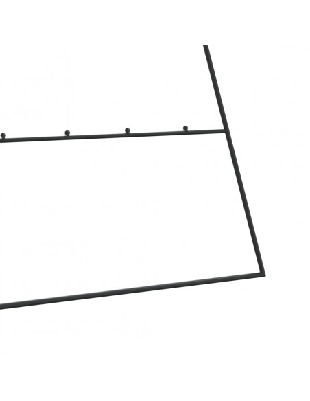 Albero di Natale Decorativo in Metallo Nero 210 cm