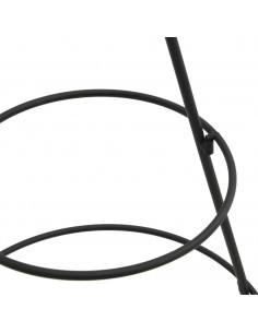 Albero di Natale Decorativo in Metallo Nero 90 cm