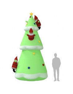 Albero di Natale Gonfiabile con LED 500 cm
