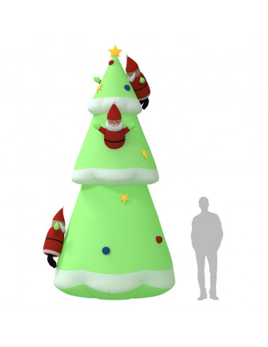 Albero di Natale Gonfiabile con LED 500 cm