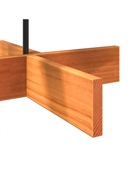 Albero di Natale Marrone Cera 100 cm in Legno Massello di Pino