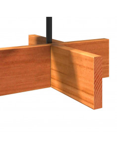 Albero di Natale Marrone Cera 60 cm in Legno Massello di Pino