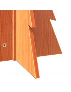 Albero di Natale Marrone Cera 69,5 cm in Legno Massello di Pino