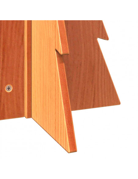 Albero di Natale Marrone Cera 69,5 cm in Legno Massello di Pino
