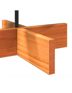 Albero di Natale Marrone Cera 80 cm in Legno Massello di Pino