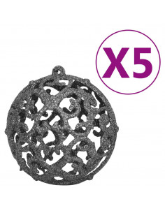 Albero di Natale Preilluminato con Palline Bianco 180 cm