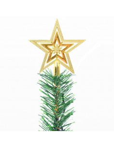 Albero di Natale Preilluminato con Palline Verde 64 cm