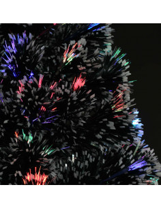 Albero di Natale Preilluminato con Supporto e LED 120 cm Fibra Ottica