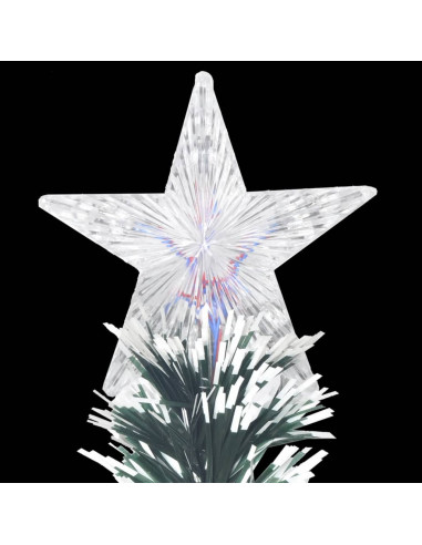 Albero di Natale Preilluminato con Supporto e LED 150 cm Fibra Ottica