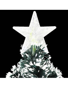 Albero di Natale Preilluminato con Supporto 240 cm Fibra Ottica