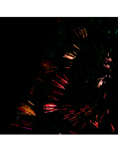 Albero di Natale Preilluminato con Supporto e LED 64 cm Fibra Ottica