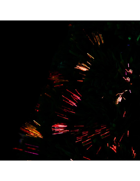 Albero di Natale Preilluminato con Supporto e LED 64 cm Fibra Ottica