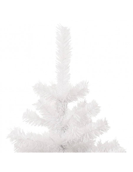 Albero di Natale Preilluminato con Vaso Bianco 150 cm in PVC
