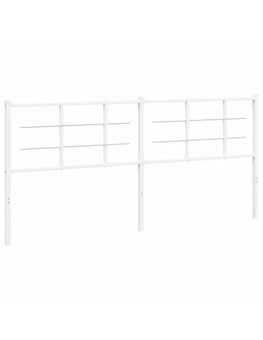 Testiera in Metallo Bianco 193 cm