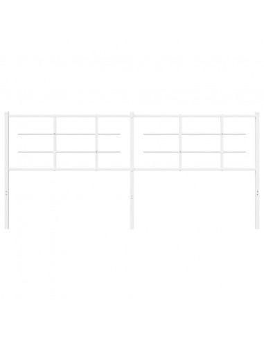 Testiera in Metallo Bianco 193 cm