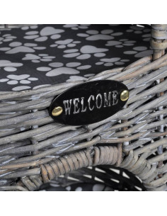 Albero Gatti 2 Livelli in Salice Casetta/Cuccia/Tiragraffi con Cuscino