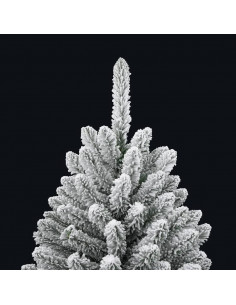 Albero Natale Artificiale Incernierato con Neve Fioccata 120 cm