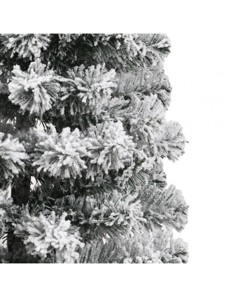 Albero Natale Artificiale Incernierato con Neve Fioccata 120 cm