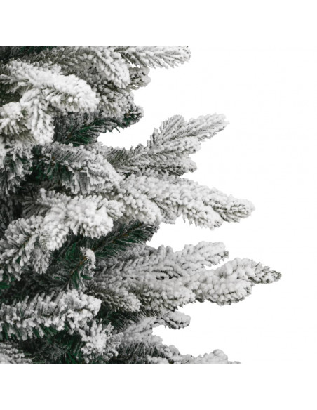Albero Natale Artificiale Incernierato con Neve Fioccata 150 cm