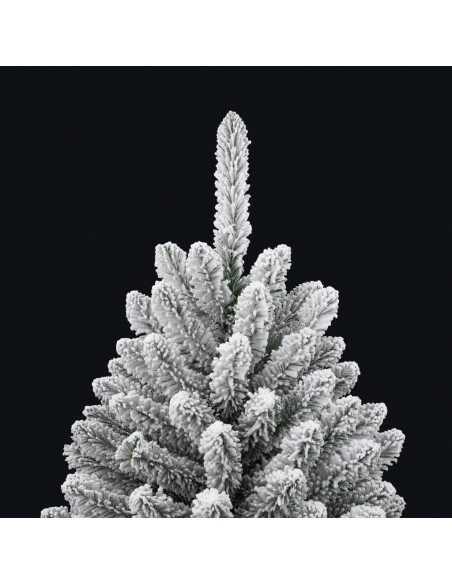 Albero Natale Artificiale Incernierato con Neve Fioccata 150 cm