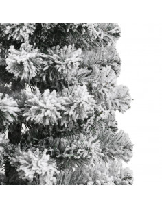 Albero Natale Artificiale Incernierato con Neve Fioccata 150 cm