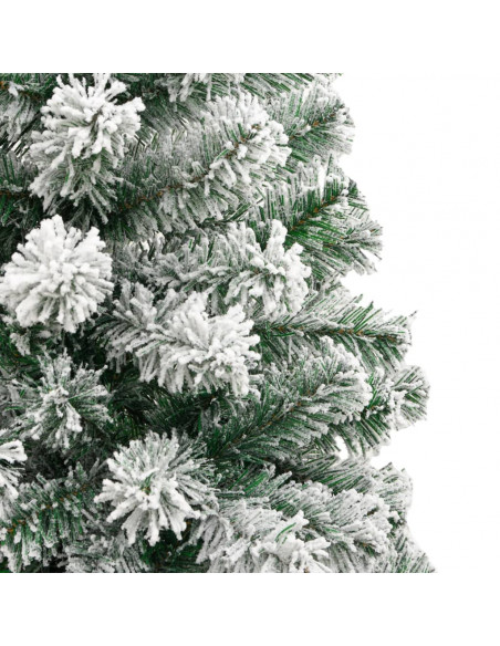 Albero Natale Artificiale Incernierato con Neve Fioccata 180 cm