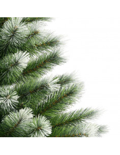 Albero Natale Artificiale Incernierato con Neve Fioccata 210 cm
