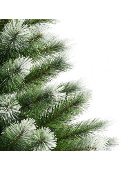 Albero Natale Artificiale Incernierato con Neve Fioccata 210 cm
